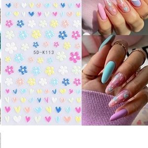 5D flower nail art stickers (342)